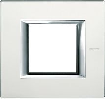 Рамка прямоугольная Legrand BTicino Аxial Axolute 2 мод Матовое Стекло  картинка